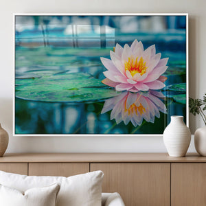 Lotus Flower Wall Art Canvas Print, Water Lily Large Wall