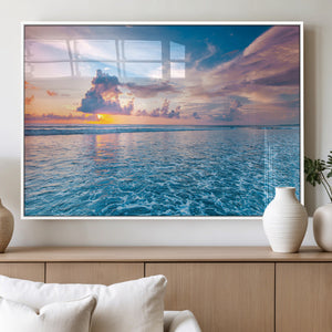 Ocean Sunset Canvas Wall Art Print – Tranquil Seascape