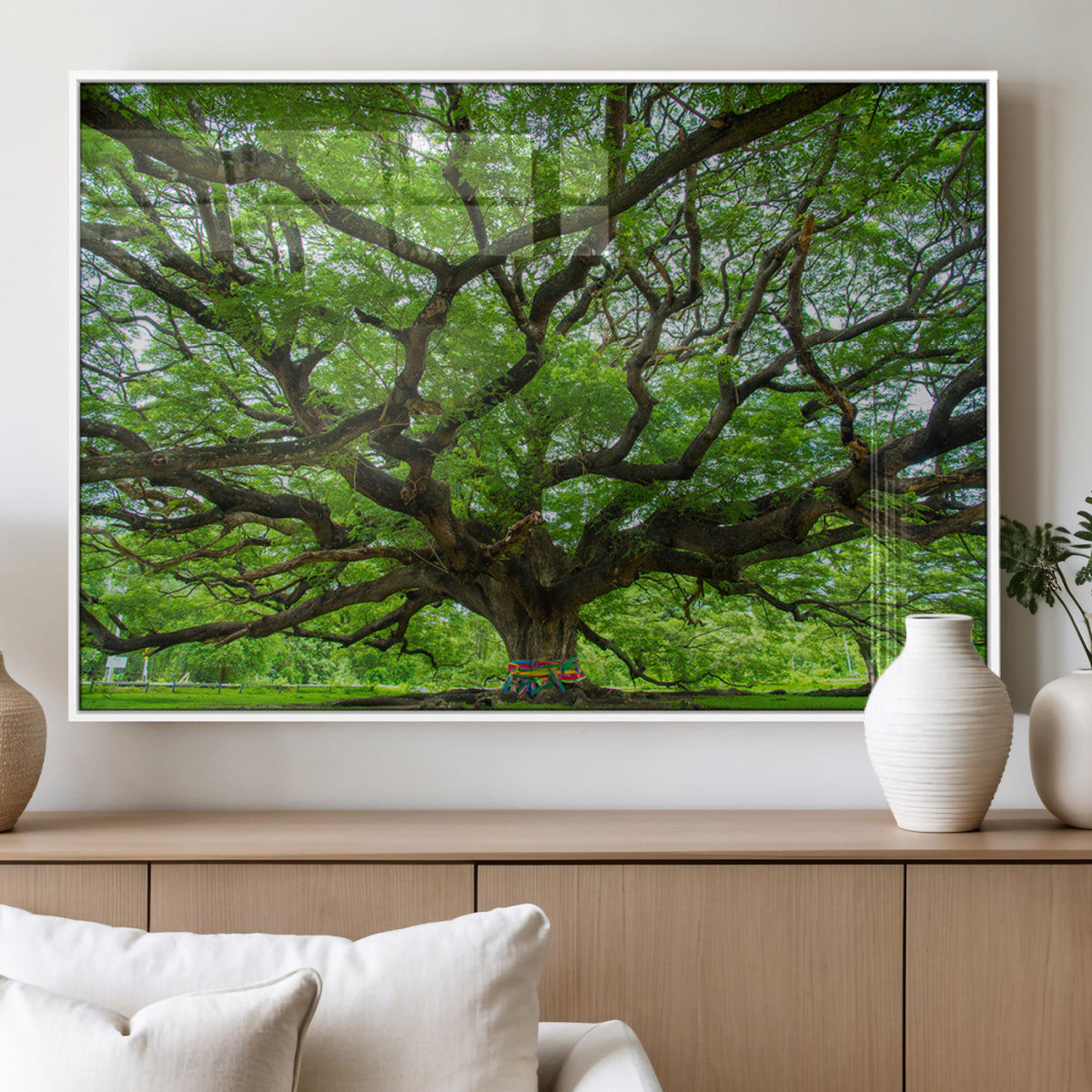 Angel Oak Tree Wall Art Canvas Print – Framed Majestic