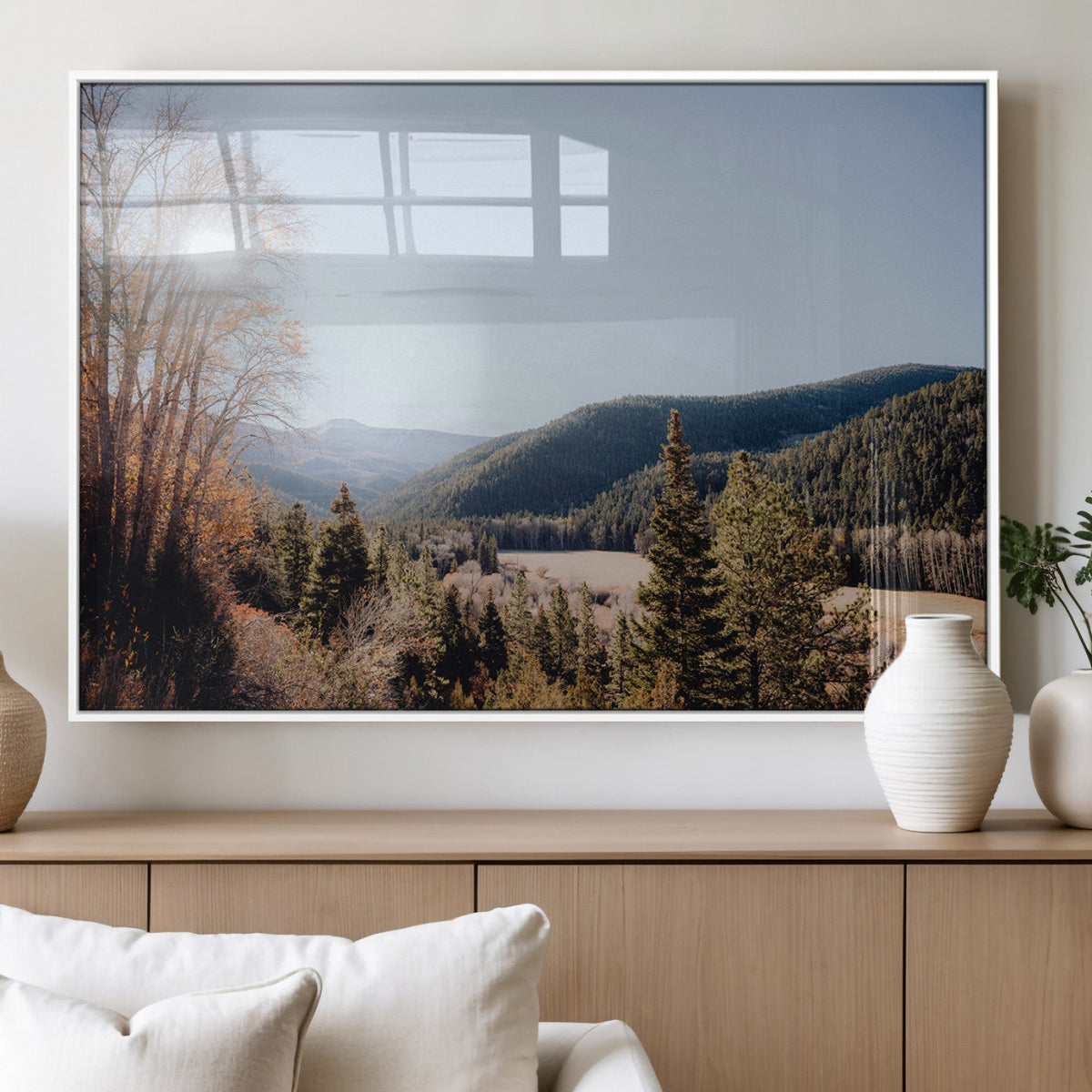 Tropical Palm Trees Wall Art Canvas Print – Framed Sunset