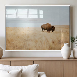 Buffalo Wall Art Canvas Print – Framed Western Wildlife
