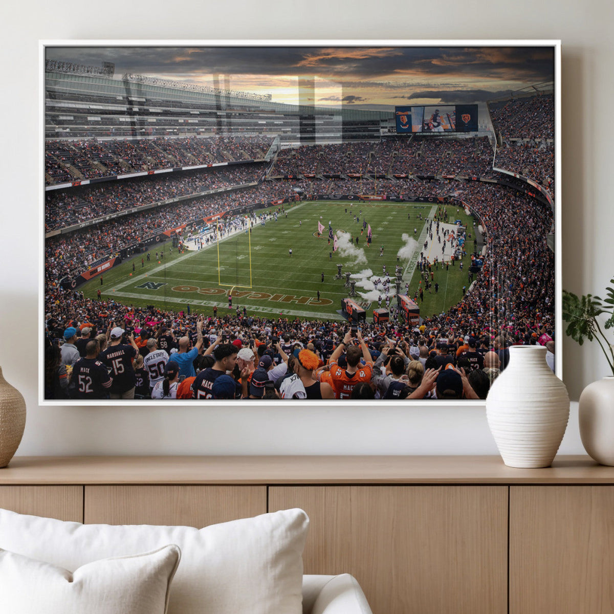 Chicago Bears Soldiers Field Wall Art Canvas Print – Framed