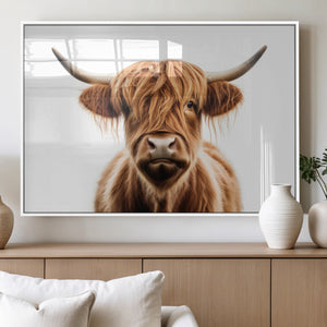 Scottish Highland Cow Canvas Print, Framed Highland Cow