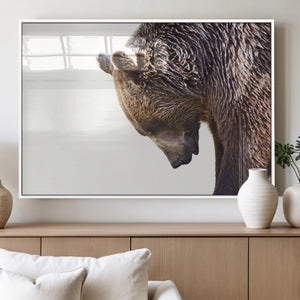 Grizzly Bear Canvas Wall Art Print – Framed Wildlife Nature