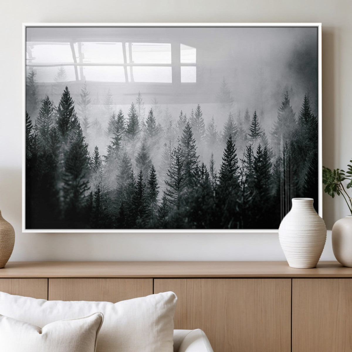 Tropical Surf Wall Art Canvas Print – Framed Palm Tree View