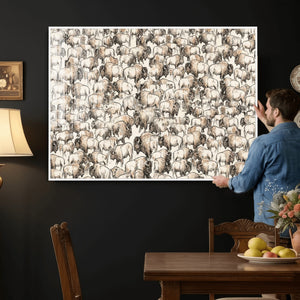 American Bison Canvas Print - Abstract Buffalo Wall Art