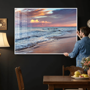 Ocean Sunset Wall Art Canvas Print – Coastal Beach