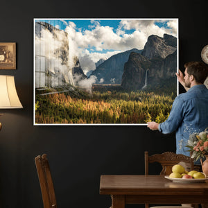 Yosemite Valley River Wall Art Canvas Print