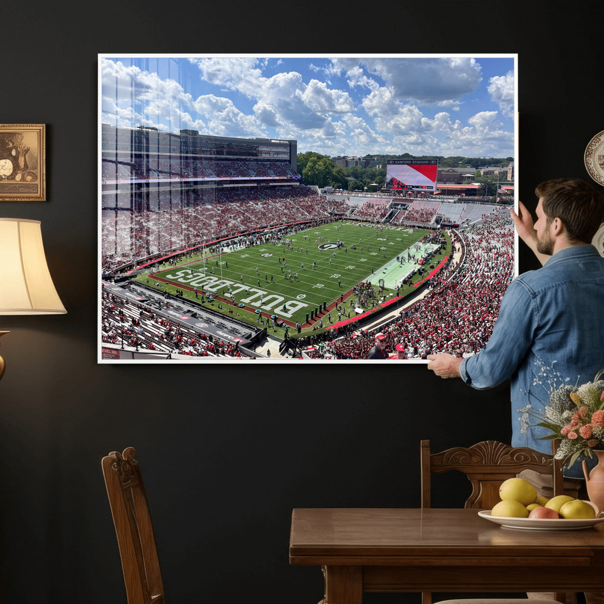 Georgia Bulldogs Stadium Wall Art Canvas Print, Sanford