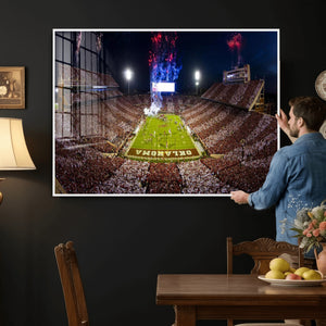 Oklahoma Memorial Stadium Wall Art Canvas Print – Oklahoma