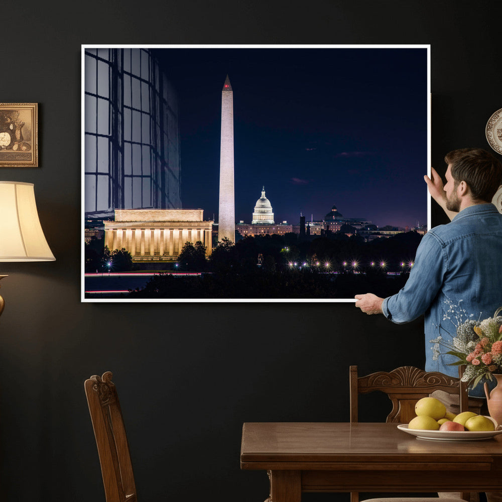 Washington White House Skyline Wall Art Canvas Print –