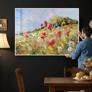 Abstract Mountain Landscape Wall Art Canvas Print – Textured