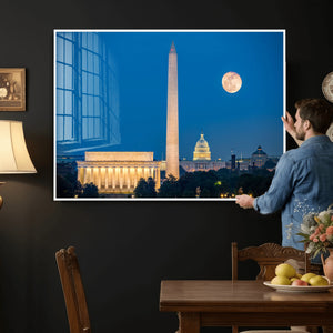 Washington DC Skyline Wall Art Canvas Print – Lincoln