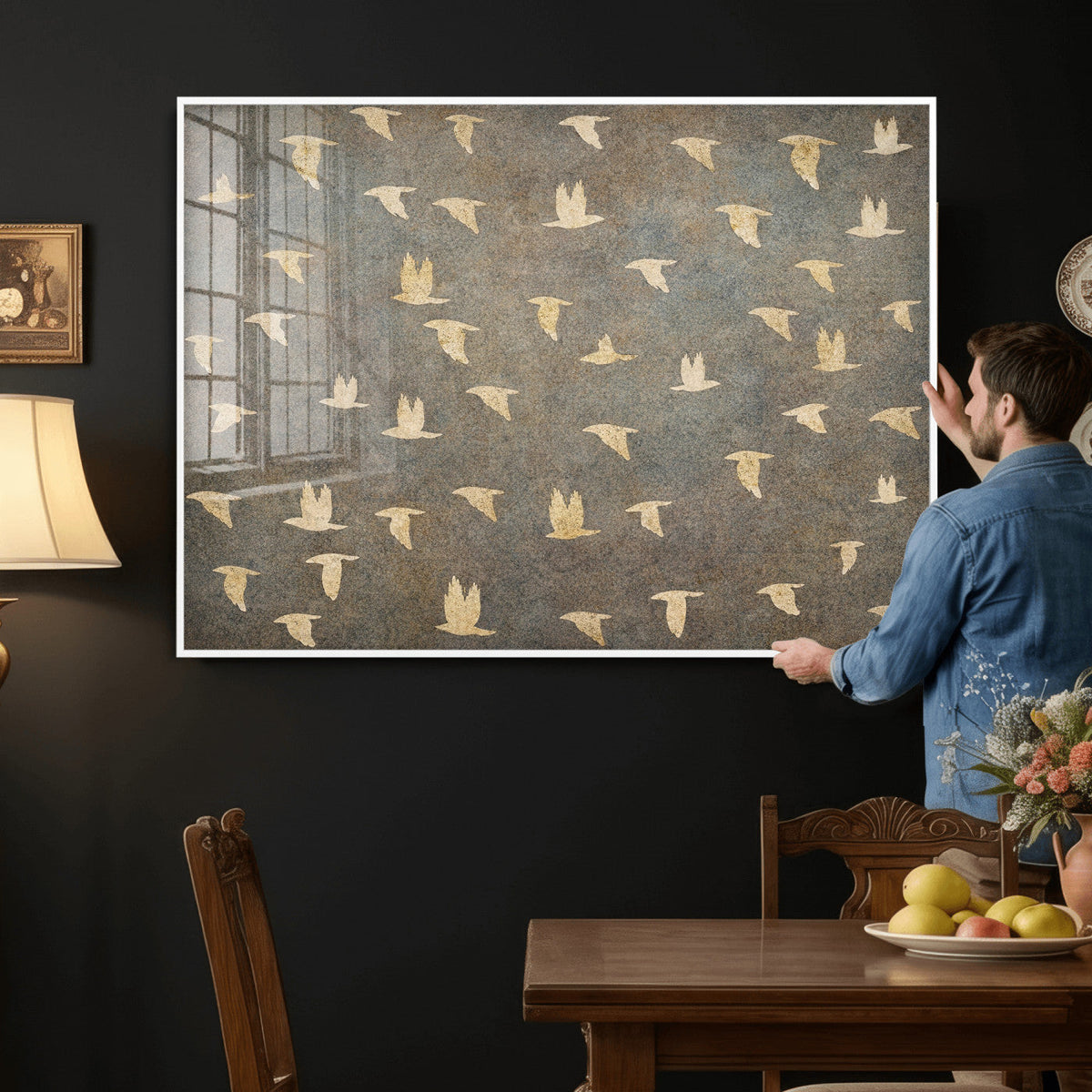Abstract Birds Wall Art Canvas Print