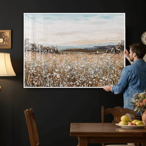 Neutral Wildflower Field Canvas Wall Art — Beige Earth Tone