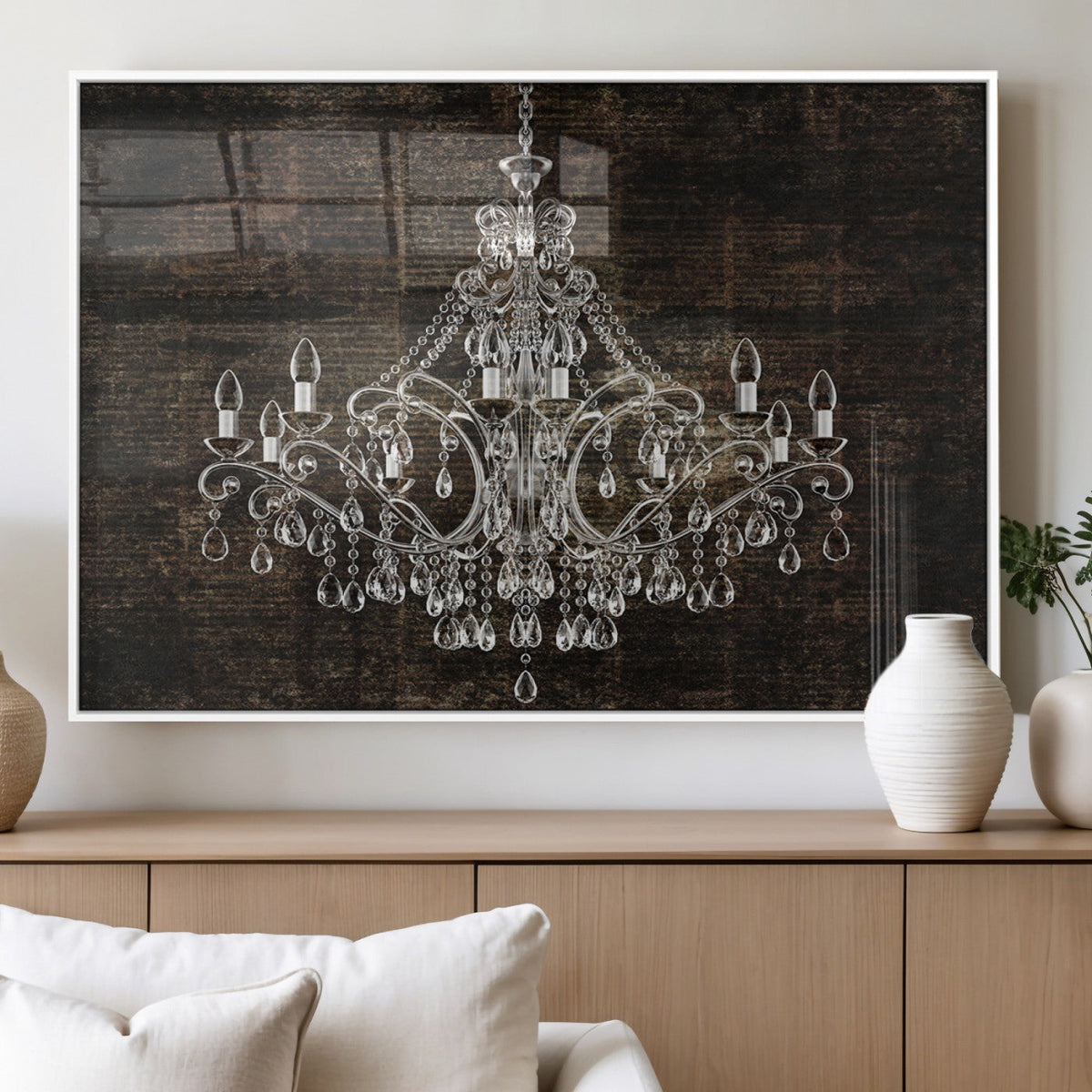 Rustic Chandelier Canvas Print
