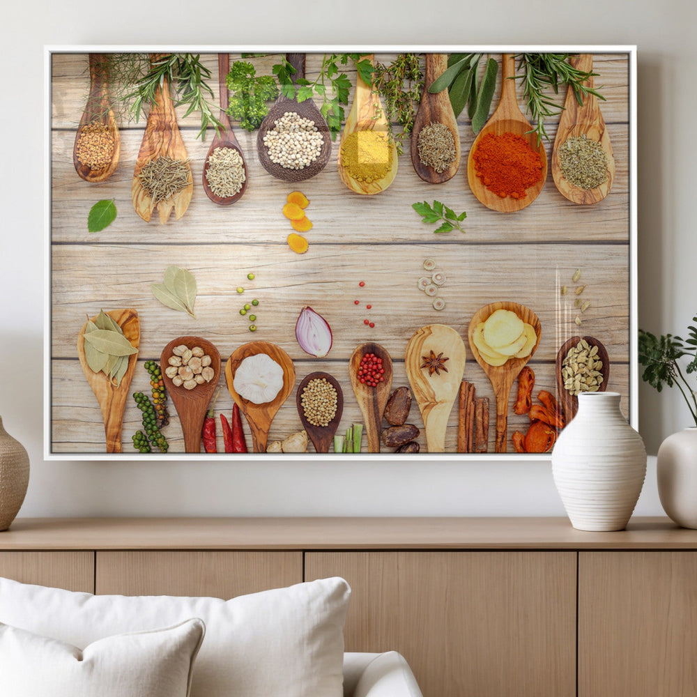 Kitchen Spice on the Table Wall Art, Kitchen Spice Wall Art