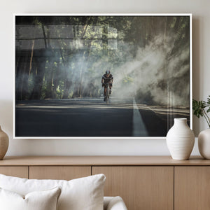 Cycling Road Bike in the Morning, Cycling Road Bike Canvas