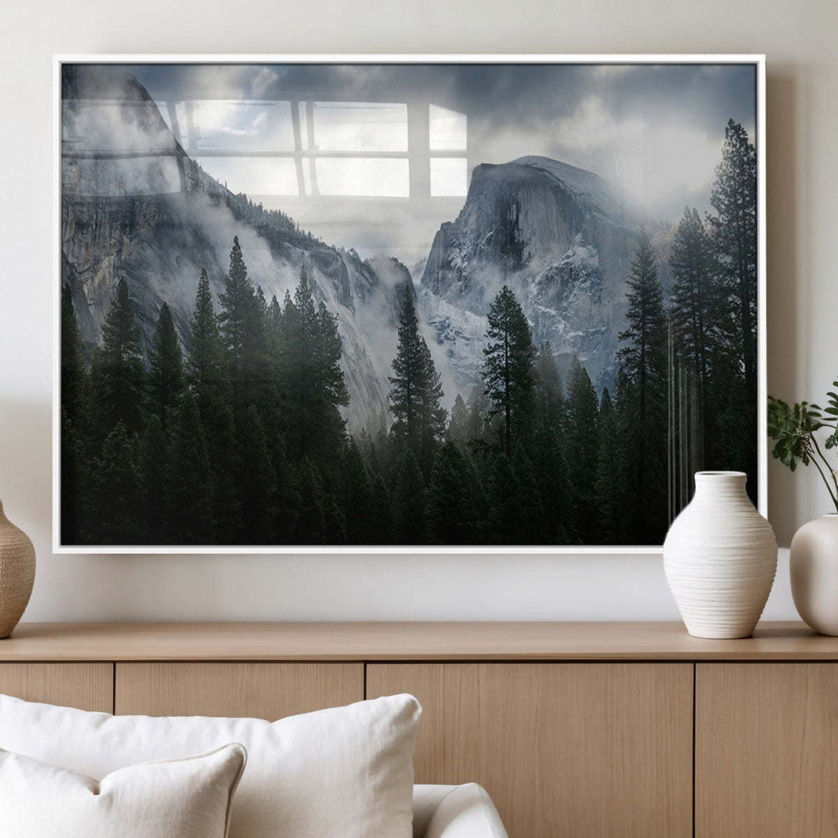 Yosemite National Park El Capitan Foggy Mountain Wall Art |