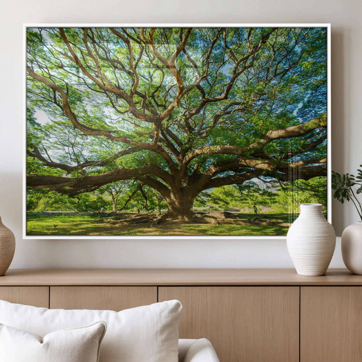Majestic Oak Tree Wall Art – Serene Nature Canvas Print with