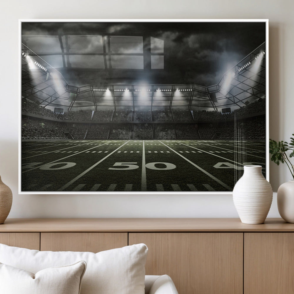 American Football Stadium Wall Art Canvas Print, Stadium