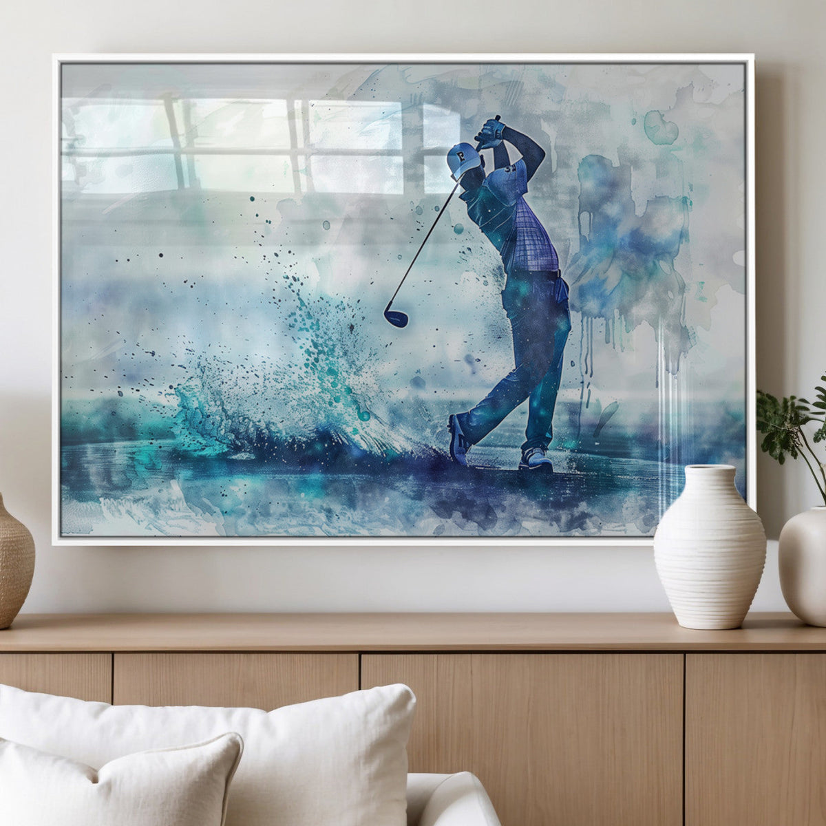 Golf Swing Wall Art Canvas Print - Sports-Inspired