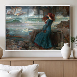 Miranda by the Shore Wall Art Canvas Print – Tempest Scene