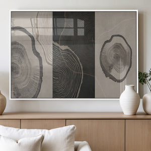 Minimalist Tree Rings Wall Art | Modern Abstract Canvas