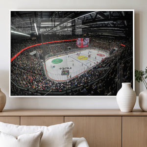 Vaudoise Lausanne Ice Hockey Arena Stadium Wall Art Canvas,