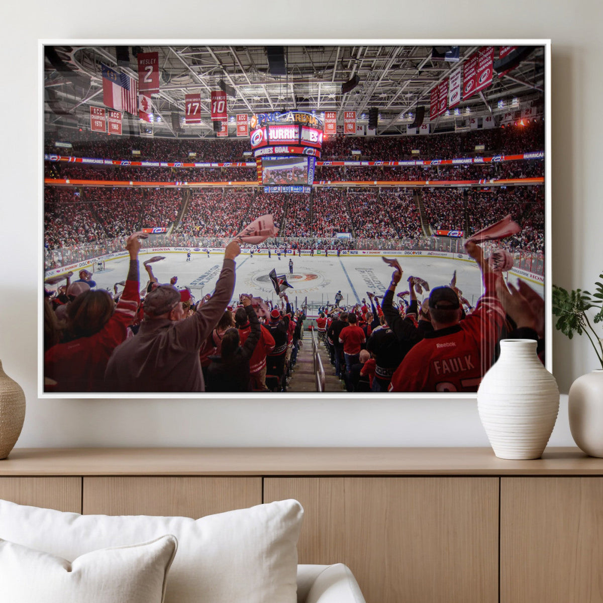 Carolina Hurricanes Ice Hockey Stadium Wall Art, Carolina