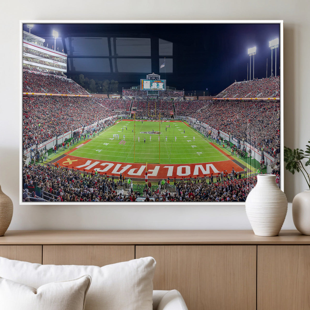 Wolfpack Football Team Print - Raleigh Carter-Finley Stadium