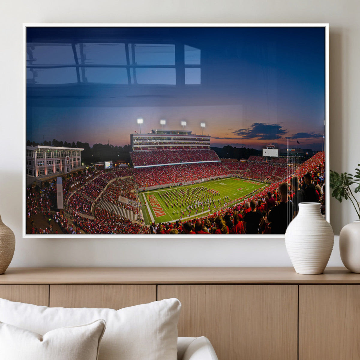 Wolfpack Football Team Wall Art Print - Raleigh