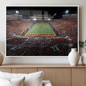 Oklahoma State Cowboys Canvas Print, Football Team Print -