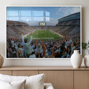Michigan State Spartans Football Team Art Print - East