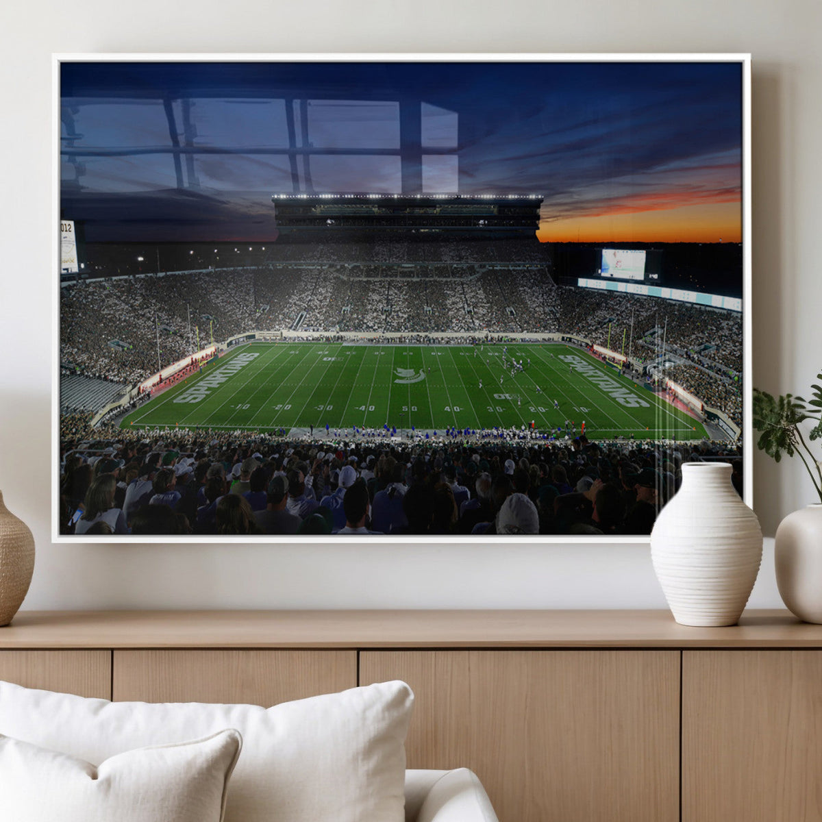 Michigan State Spartans Football Team Print - East Lansing