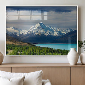 Mount Cook and Lake Pukaki Canvas Wall Art Print – Majestic