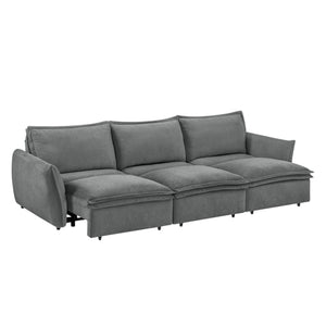 Power Sofa With Sleeper with Power Reclining - Gray