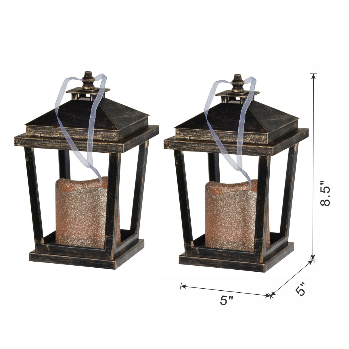 Menifee - Lantern With Led Candle (Set of 2)