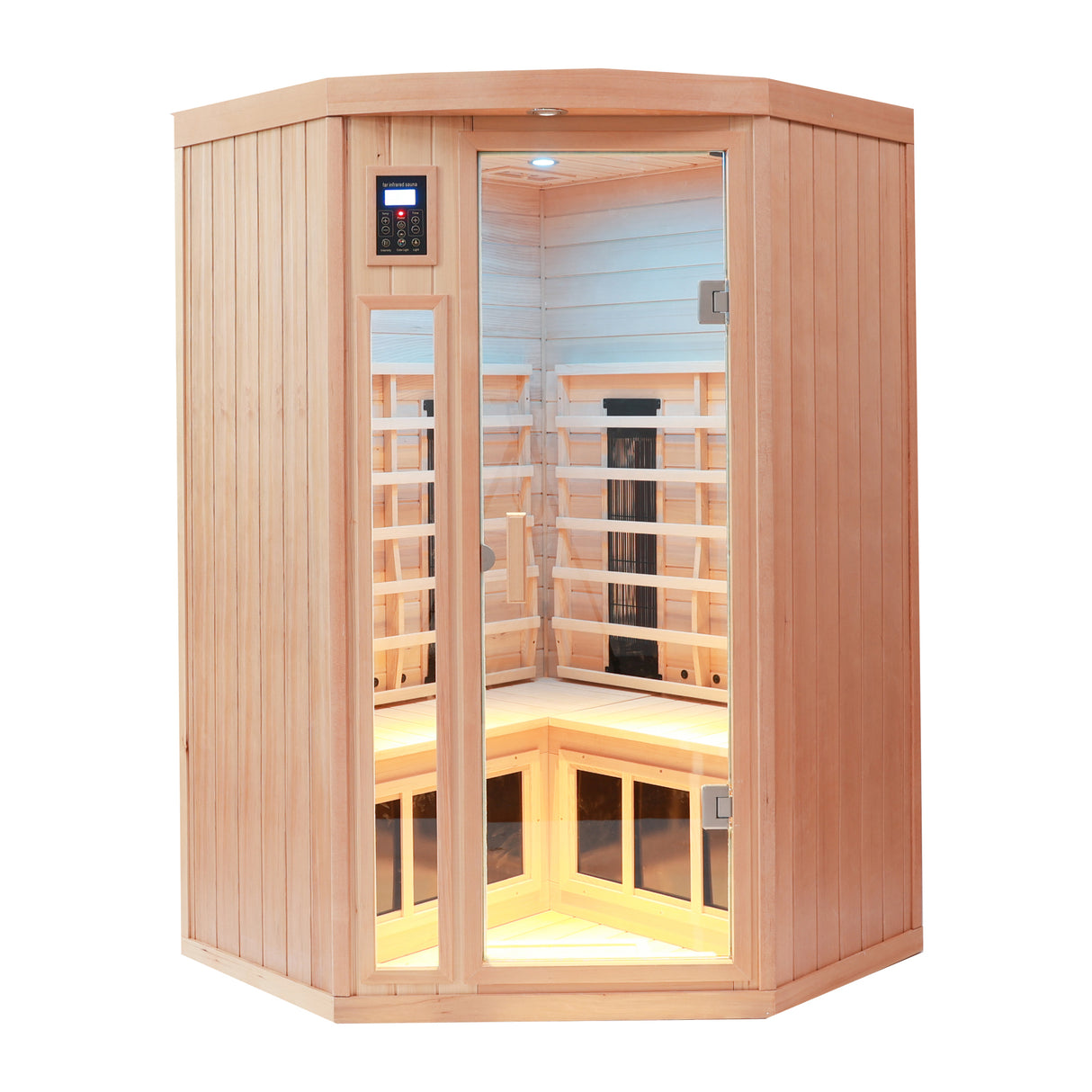 2-Person-Hemlock-Indoor--Infrared-Sauna-–-Solid-Wood-Corner-Design-Saunas-&-Pools
