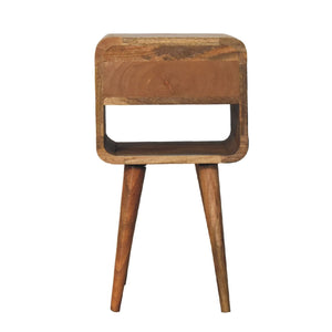 Mini Chestnut Curve Lower Bedside Nifhtstand