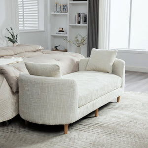 77.17" Wide Modern Upholstered End of Bed Bench