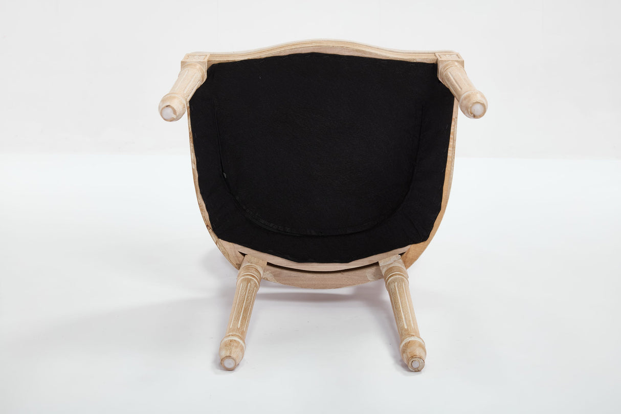 French Country Dining Chairs Set of 2 with Upholstered Round Back