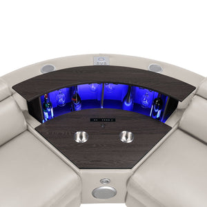 Nova - Sectional With Bluetooth Speaker, LED And Lifting Wine Cabinet