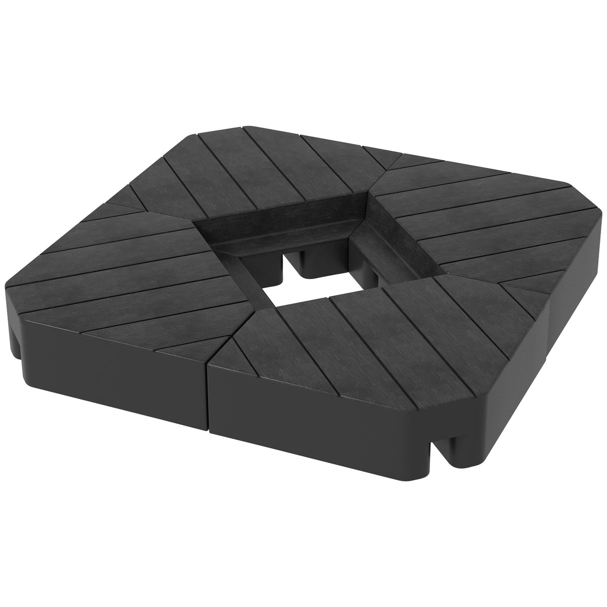 Faux Wood HDPE Cantilever Umbrella Base Weight Set