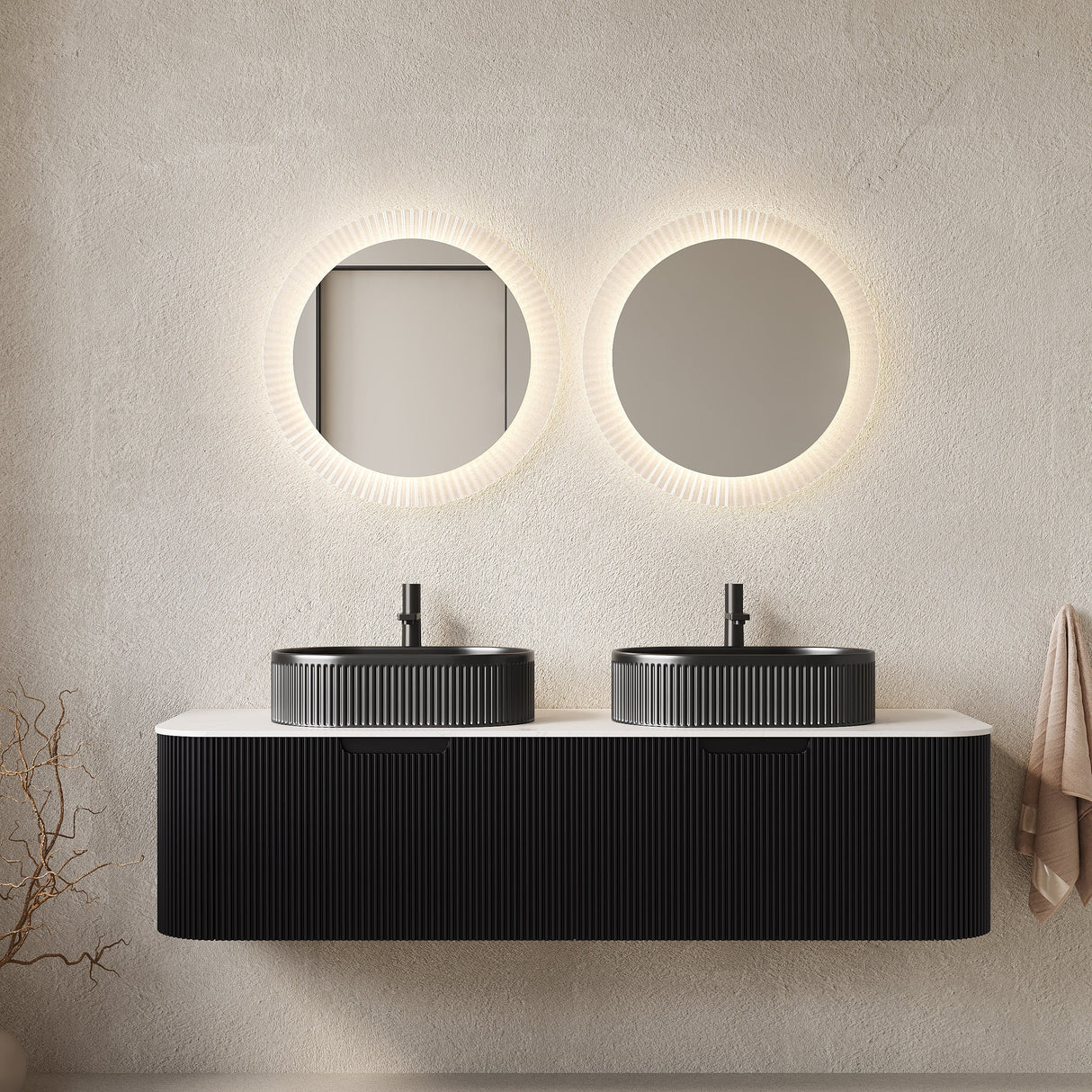 Dina 60" Bathroom Vanity & Sinks