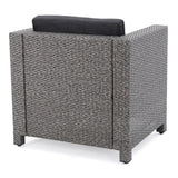 Outdoor Club Chair Set of 4 with Water Resistant Cushions