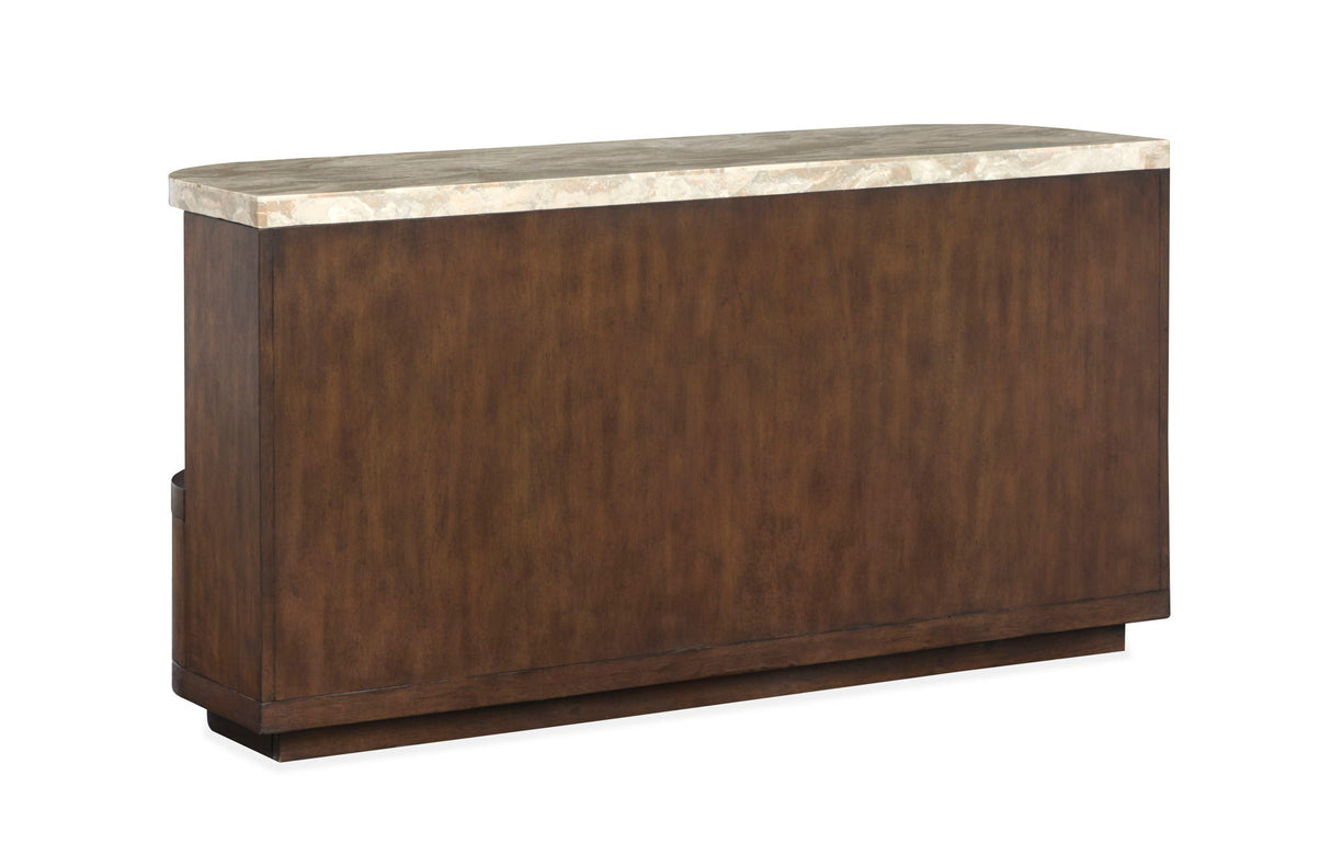 McPherson - Demilune Sofa Table - Burnt Umber