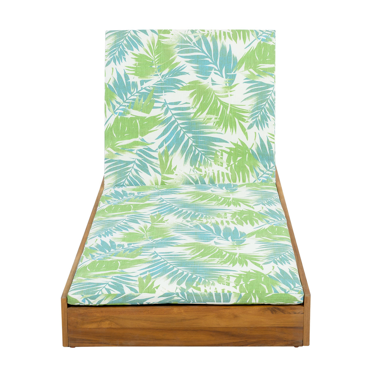 Lounge Chaise Set, Acacia Wood with Water-Resistant Lounge Cushions