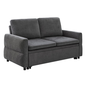 Convertible Sofa Bed Loveseat With Adjustable Backrest And USB Ports