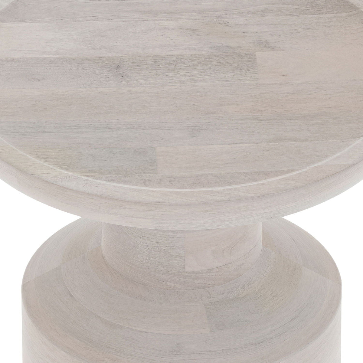 Handcrafted Wooden Accent Table with Sculptural Design - Multiple Colors